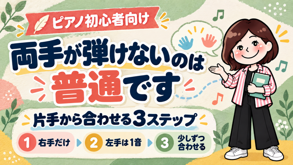 両手で弾けないのは普通です