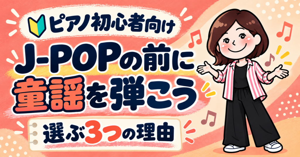 ピアノ初心者がJ-POPを弾く前に童謡を選ぶ3つの理由