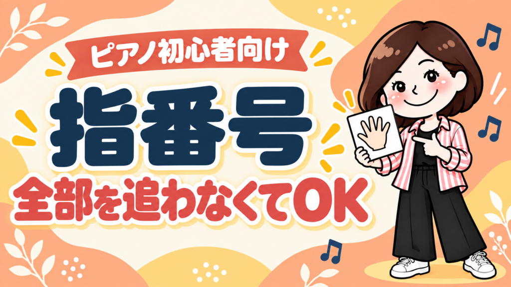 ピアノ初心者の指番号は覚えなくていい？迷わない3つのコツ