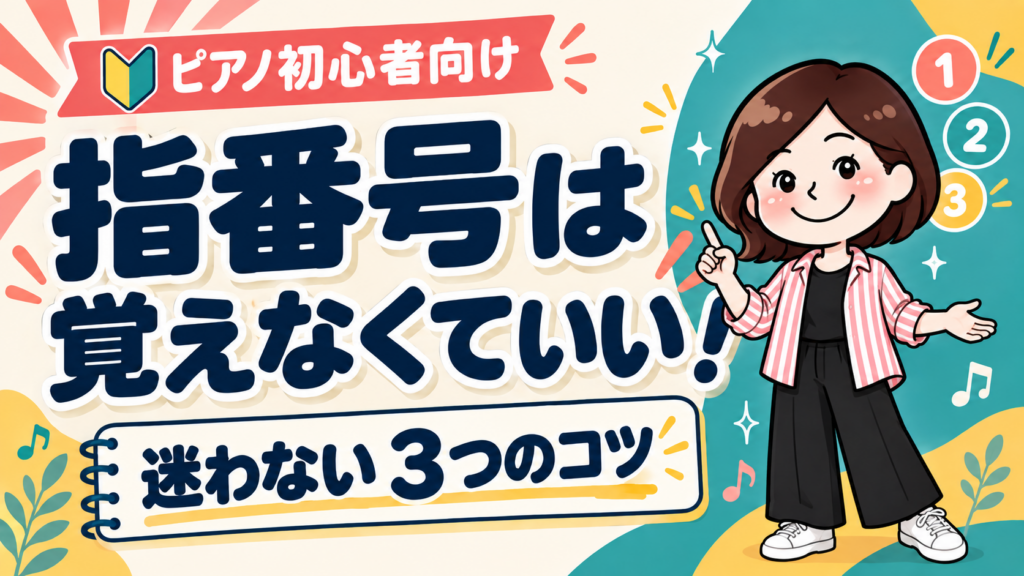ピアノ初心者の指番号は覚えなくていい 迷わない3つのコツ