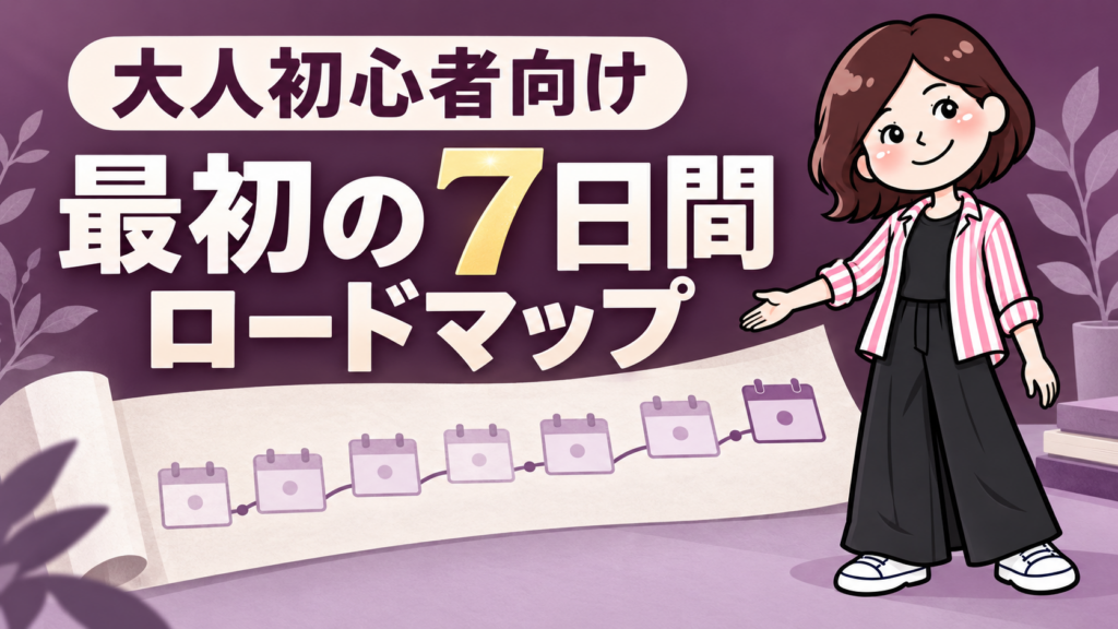 大人ピアノ初心者の最初の7日間ロードマップのアイキャッチ